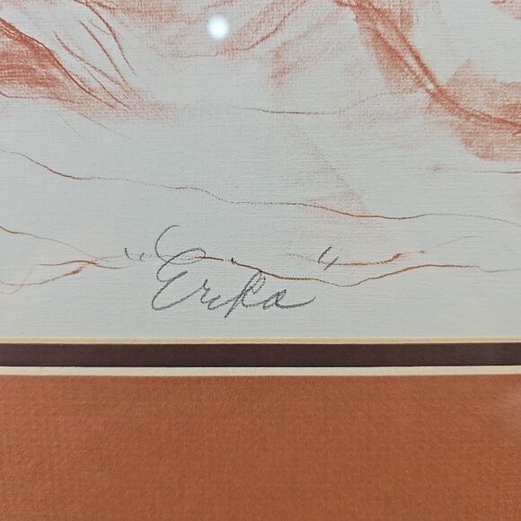 Vintage Lithograph Print by Connie King "Erica" Ltd Ed 147/375 Mat & Frame 17x20 - Picture 4 of 8